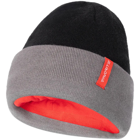 Czapka zimowa Favorite Red fleece 58 czarno-szara