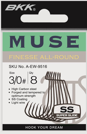 Haczyki offsetowe BKK Muse | #1 |9 szt.