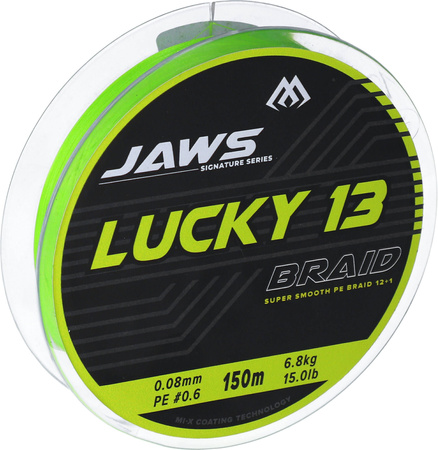 Plecionka Mikado JAWS LUCKY 13 0.10mm FLUO ZIELONA 150M