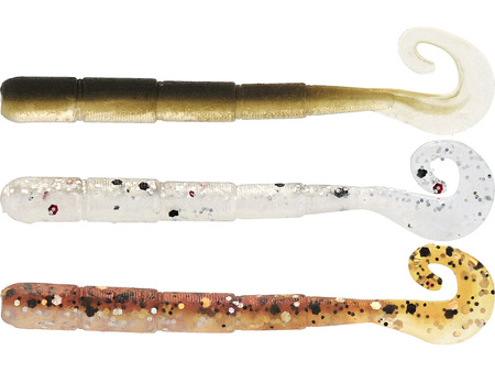 Zestaw Westin Ned Worm Curtail 5cm | Clear Water Mix 23 | 6 szt.