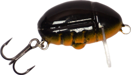 Wobler smużak A.J Lures Pimp 2.5cm - Czarny z Pomarańczowym Brzuszkiem