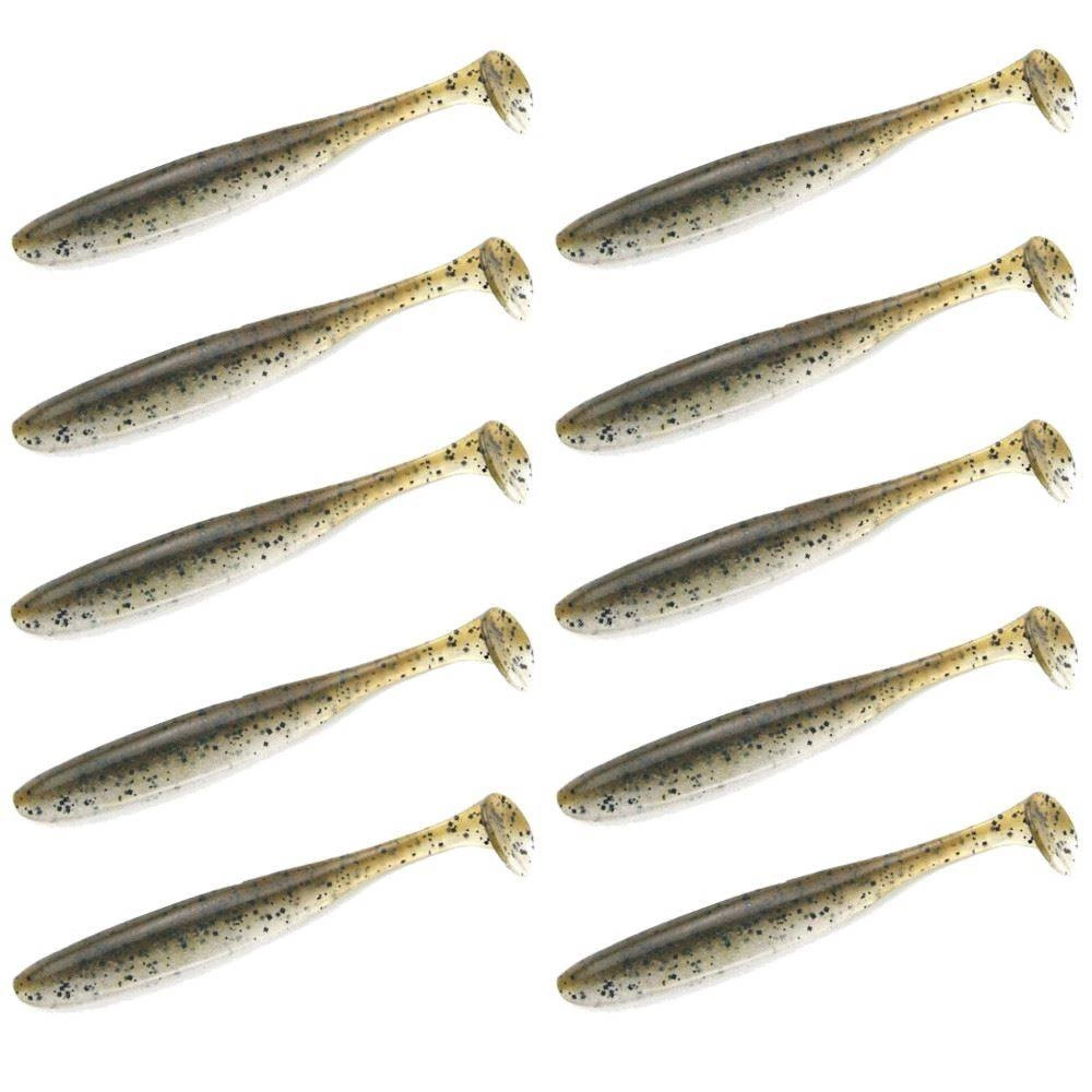 Keitech Easy Shiner 3"/7,6 cm #414 Green Pumpkin PP Shad - 10szt.