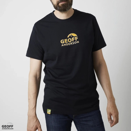 T-shirt Geoff Anderson Organic Tee | Black Orange Chest | XXL