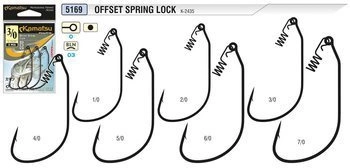 Haczyki KAMATSU Offset Spring Lock K-2435 2/0 BLNO 3szt