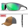 Okulary polaryzacyjne Wiley X - GRID Captivate / Green Mirror / Matte Cool Grey Frame +GRATISY!