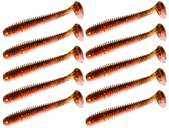 Keitech Swing Impact 2.5"/6,35cm LT#52 Green Pumpkin Pink - 10szt.