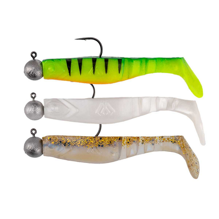 Gumy Mikado FISHUNTER 10,5cm | z główką Jaws - MIX - 3szt.