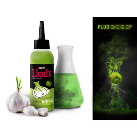 Dip DELPHIN Fluo dip D SNAX LiquiX 100ml / Czosnkowo-Masłowy