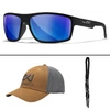 Okulary Wiley X - PEAK Captivate / Blue Mirror / Matte Black Frame XL + GRATISY!