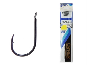 Haczyki z przyponem OWNER S344 roz 4, żyłka 0.20mm op 9szt