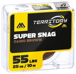 Plecionka przyponowa Mikado Super Snag 55lbs | Camo brown | 10m