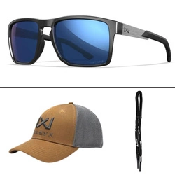 Okulary Wiley X - Apex Captivate Polarized Blue Mirror Lenses with Gloss Black Frame