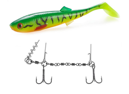 Zestaw guma Mikado SICARIO 18cm/ FIRETIGER + Dozbrojka Mikado Evo Stinger XL