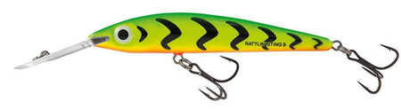 Wobler Salmo Rattlin Sting Deep Runner 9cm | Green Tiger | pływający