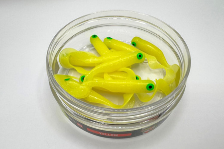 Guma Great Fish GF1 Twister 4,9cm | Yellow | bezzapachowy | 10 szt.