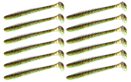 Guma Keitech Swing Impact 2" | 5,08cm | #401 Green Pumpkin / Chartreuse | 12 szt.
