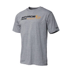 Koszulka SAVAGE GEAR Signature Logo T-Shirt Grey Melange - roz. M