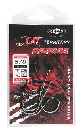 .Haczyki sumowe Mikado Cat Territory BEADER Nr 6/0 BN - 6szt.