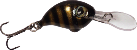 Wobler A.J Lures Żniwiarz SDR 2.5cm - tonący - Czarny w Złote Paski