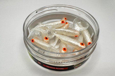 Guma Great Fish GF1 Twister 4,9cm | Silver Pearl | bezzapachowy | 10 szt.