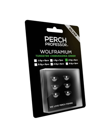 Perch Professor Wolframium czeburaszka wolframowa srebrna 2g - 6szt.