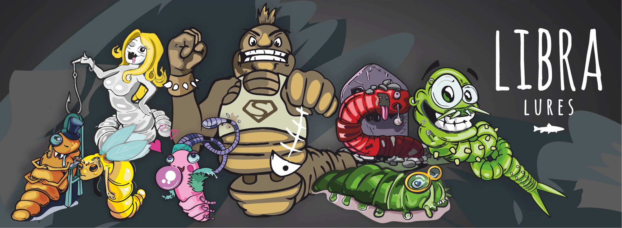 Przynęta LIBRA LURES Fatty D'Worm 7.5cm -040 - black- 8szt (zapach krylowy)