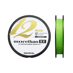 .Plecionka DAIWA Morethan 12 Braid EX+SI 0.18mm 135m 16.20kg- Lime Green