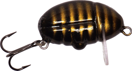 Wobler smużak A.J Lures Pimp 2.5cm - Czarny w Złote Paski