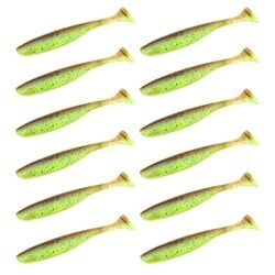 Keitech Easy Shiner 2"/5,08cm #401 Green Pumpkin/Chartreuse - 12szt.