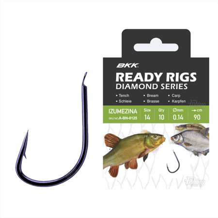 Haczyki z przyponem BKK Izumezina BN | #4 | Ø 0.22mm | 70cm