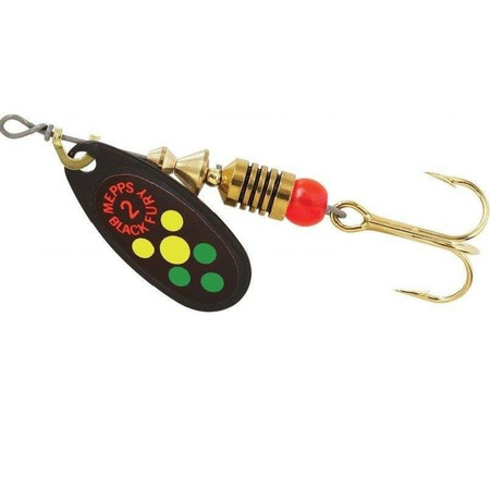 Obrotówka Mepps Black Fury #4 | 8g | Czarny/Hot FireTiger