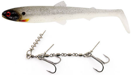 Zestaw Guma Westin BullTeez Shadtail 24cm | Glow Ghost Hunter + Dozbrojka Vis Vangen