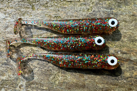 Guma Great Fish GF1 4,9cm | Glitter Colorful | bezzapachowy | 10 szt.