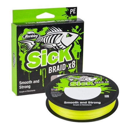 Plecionka Berkley Sick Braid 8 Flame Green 0.08mm | 6kg | 150m
