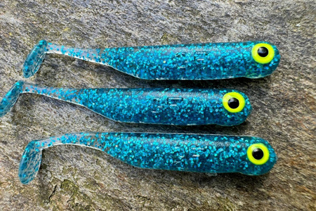 Guma Great Fish GF1 4,9cm | Glitter Blue | rybny | 10 szt.