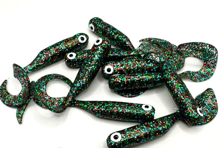 .Guma Great Fish GF1 Twister 4,9cm | Colorful Glitter | bezzapachowy | 10 szt.