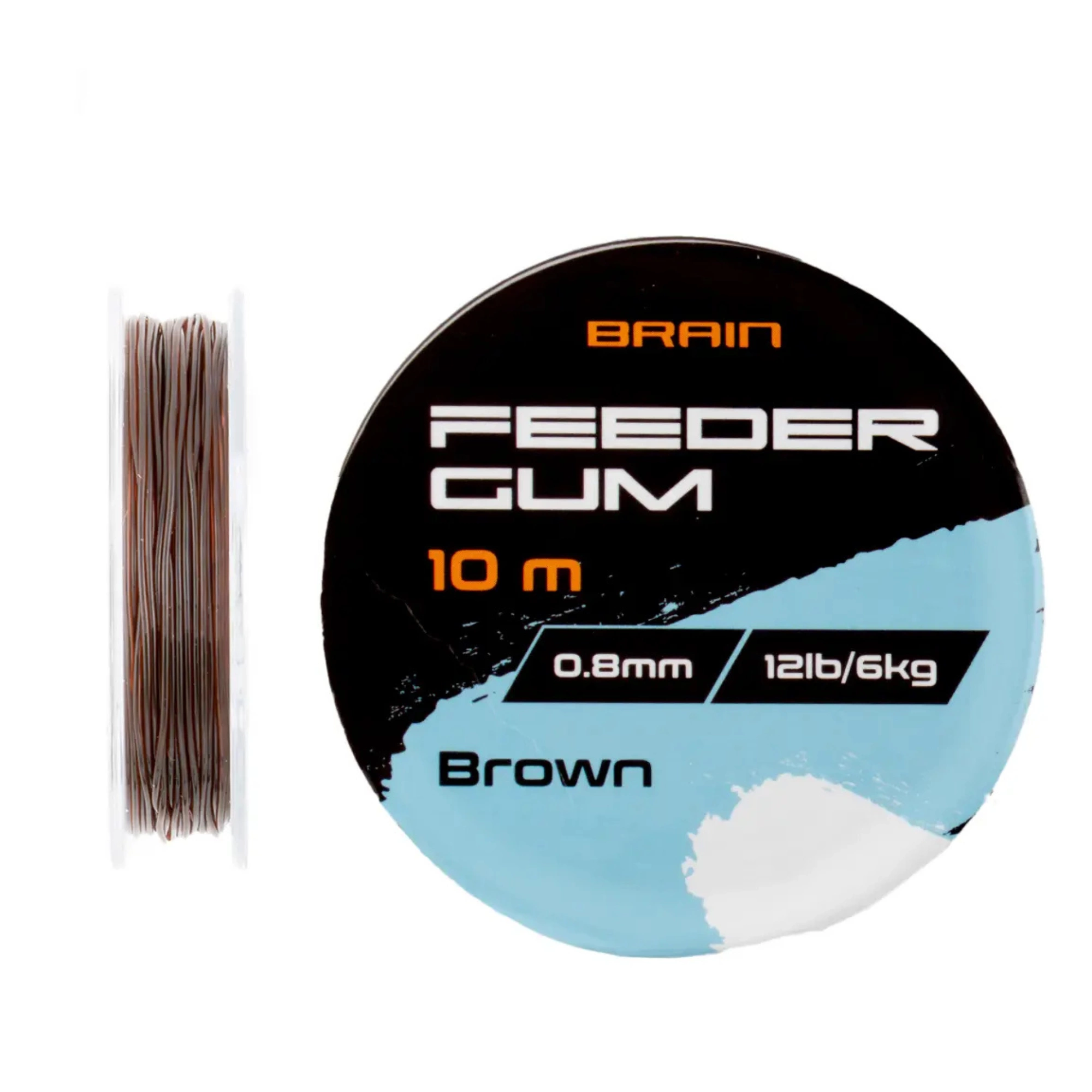 Amortyzator Brain Feeder Gum 0.8mm 12lb/6kg 10m Brown