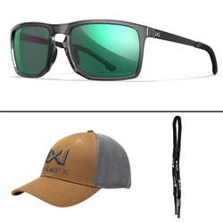Okulary Wiley X - Axe Captivate Polarized Green Mirror Lenses with Gloss Crystal Grey Frame