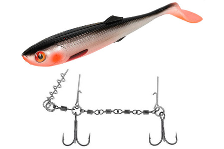 Zestaw guma Mikado Sicario 18cm - Roach + Dozbrojka Mikado Evo Stinger XL