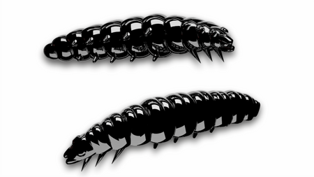 Przynęta Libra Lures Larva 4.5cm | 040 - Black | kryl | 8 szt.