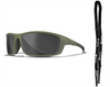 Okulary Wiley X Gravity Captivate | Smoke Grey | Matte Utility Green Frame