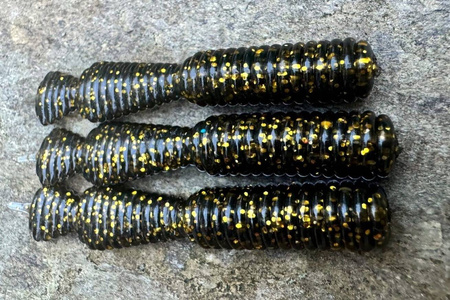 Guma Great Fish GF2 Leech 6cm | Black&Gold | krewetkowy | 10 szt.