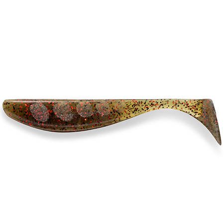 Gumy FishUp Wizzle Shad 5,0cm | 2" | #045 Green Pumpkin/Red & Black | 10szt.