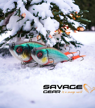 Przynęta Savage Gear Fat Vibes XL 10cm | Blue Silver Chrome