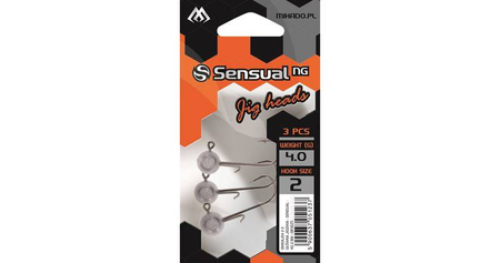 Główki jigowe Mikado Sensual - 12g- 2/0 BN - 3szt.