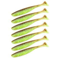 Keitech Easy Shiner 4"/10,16cm #401 Green Pumpkin Chartreuse - 7 szt.