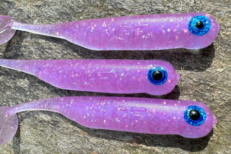 Guma Great Fish GF1 4,9cm | Glitter Light Purple | krewetkowy | 10 szt.
