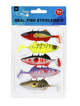 Guma Mikado Real Fish Real Fish Stickleback 5cm MIX- 5szt.