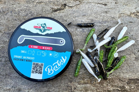 Guma Great Fish GF1 Baby 2,9cm | MIX3 | bezzapachowy | 21 szt.