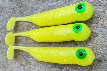 Guma Great Fish GF1 4,9cm | Yellow | bezzapachowy | 10 szt.